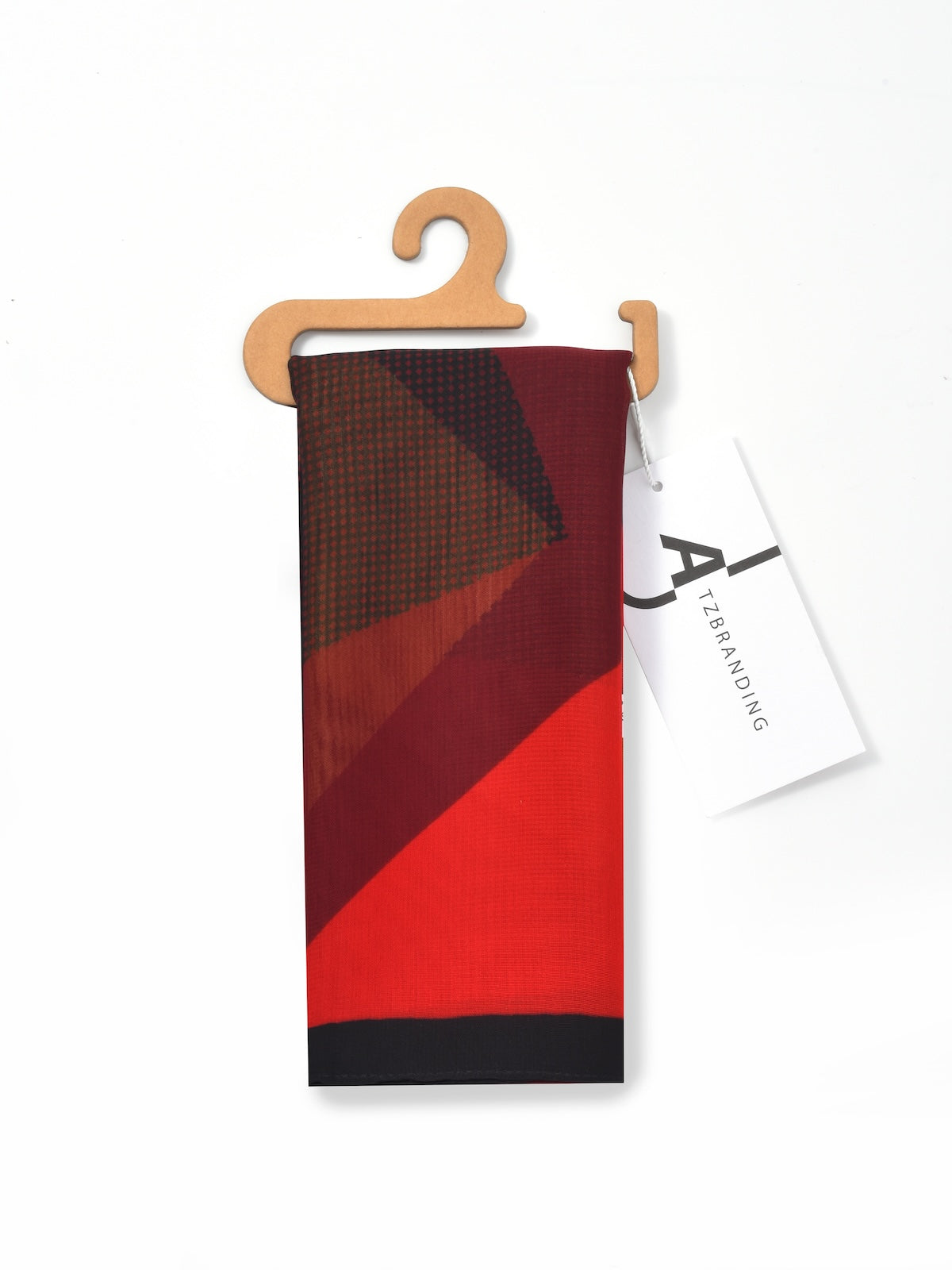 Scarvii - Geometric Color-Block Chiffon Scarf