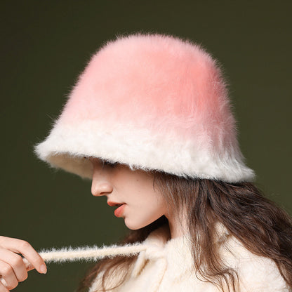 Haila Gradient Color Warm Bucket Hat alternate product view