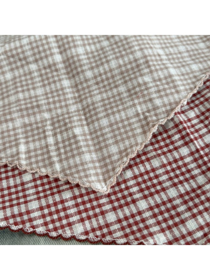 Scarvii - Simple Plaid Fashion Triangle Scarf