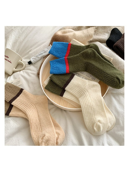 Rufia - Classic Colorblock Stripe Crew Socks
