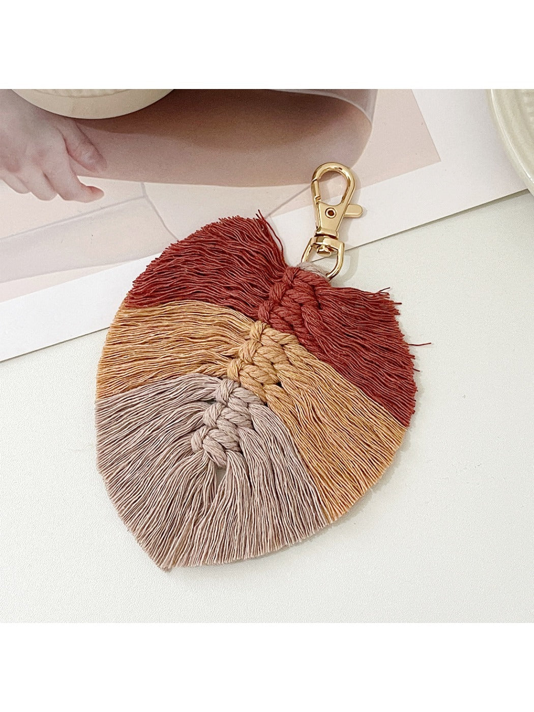 Koco - Bohemian Leaf Keychain with Tassel