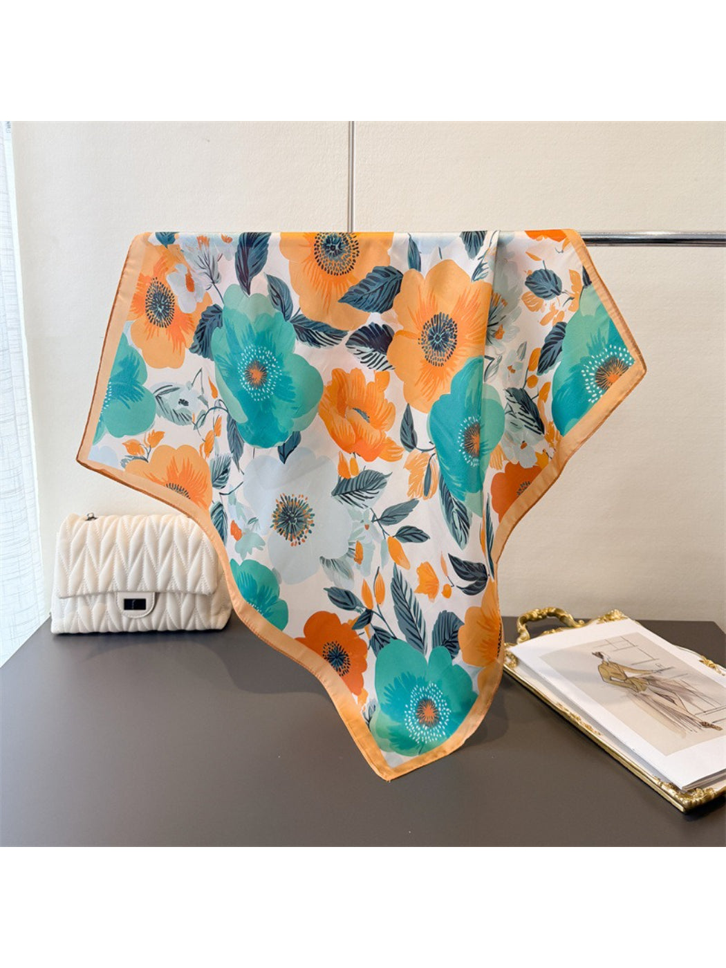 Scarvii - Botanical Bloom Print Square Scarf