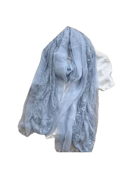 Scarvii - Lace Mesh Long Scarf