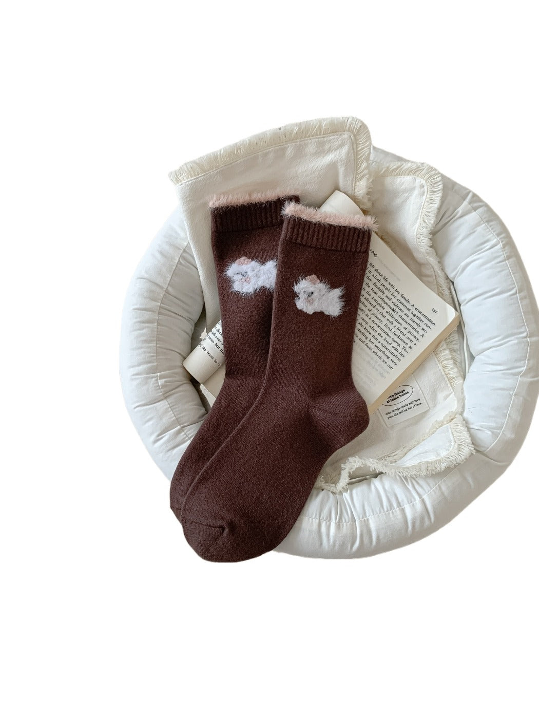 Rufia – Puppy Embroidered Warm Socks