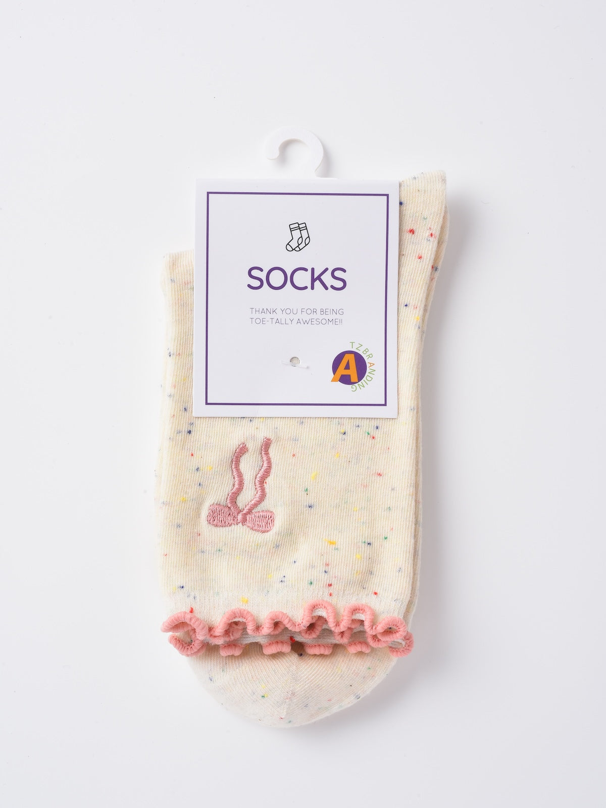 Rufia - Embroidered Bow Mid-Calf Socks