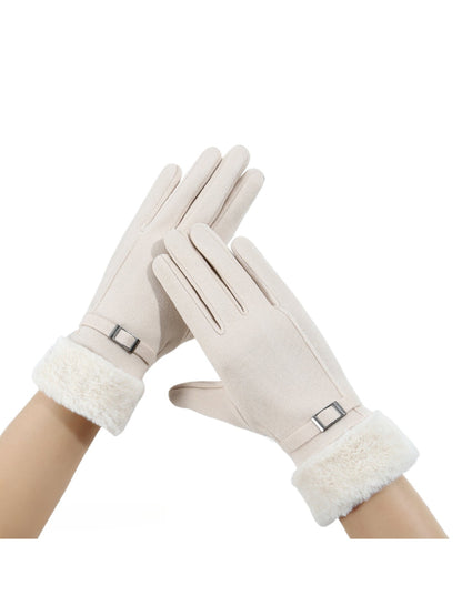 Gloving - Fuzzy Faux Fur Cuff Winter Gloves