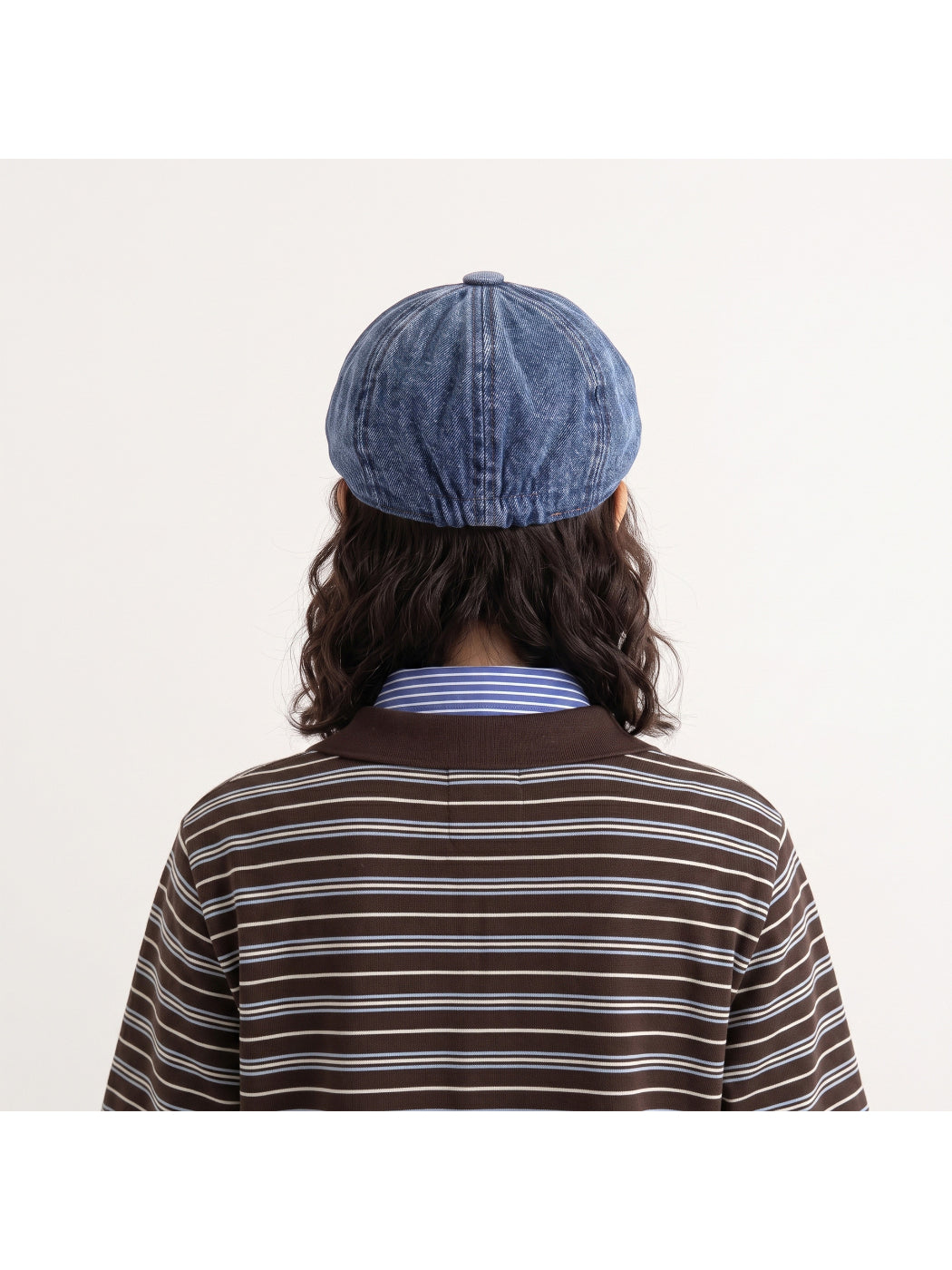 Haila - Panelled Button Top Newsboy Cap