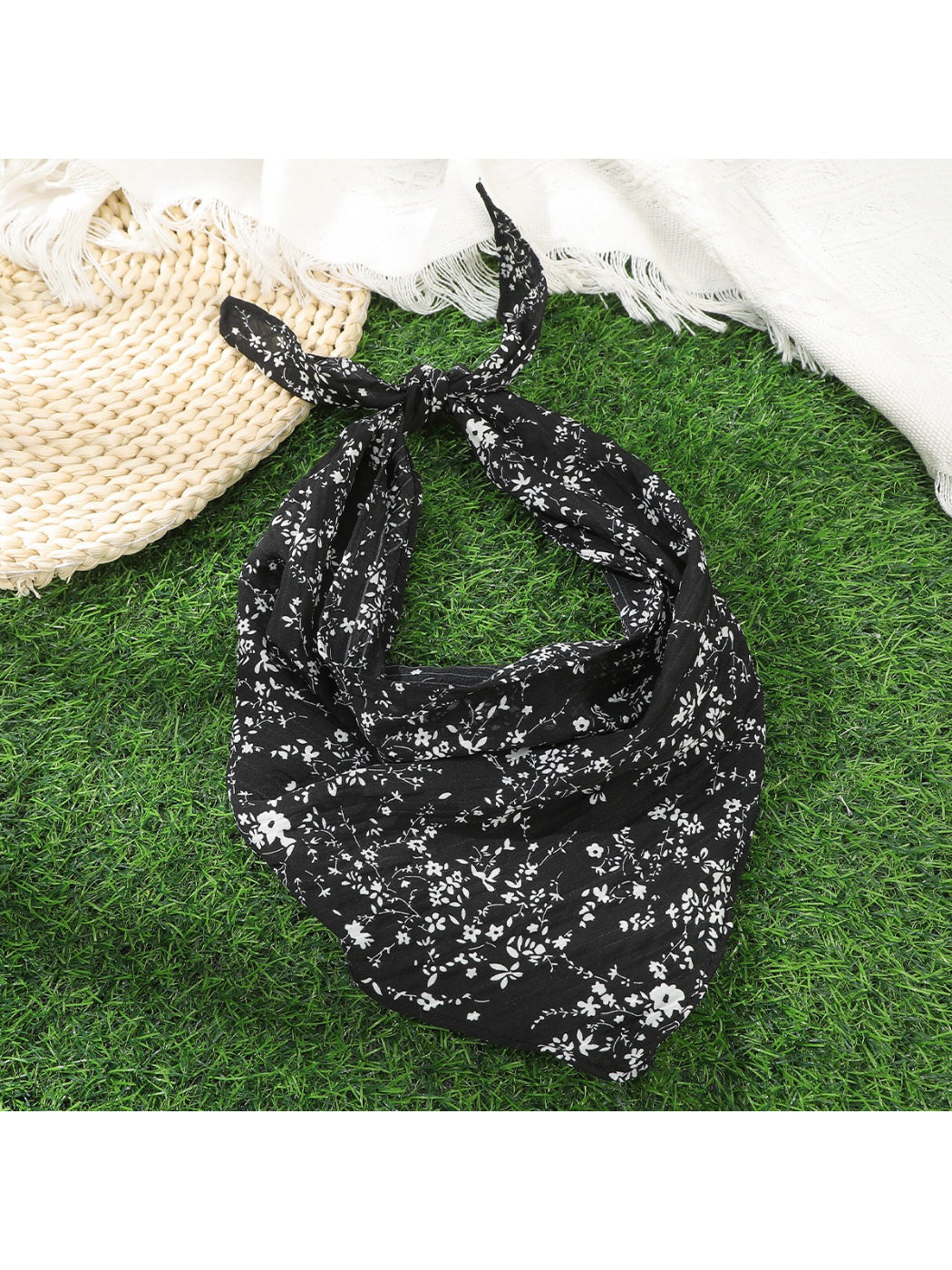Scarvii Vintage Ditsy Floral Head Scarf