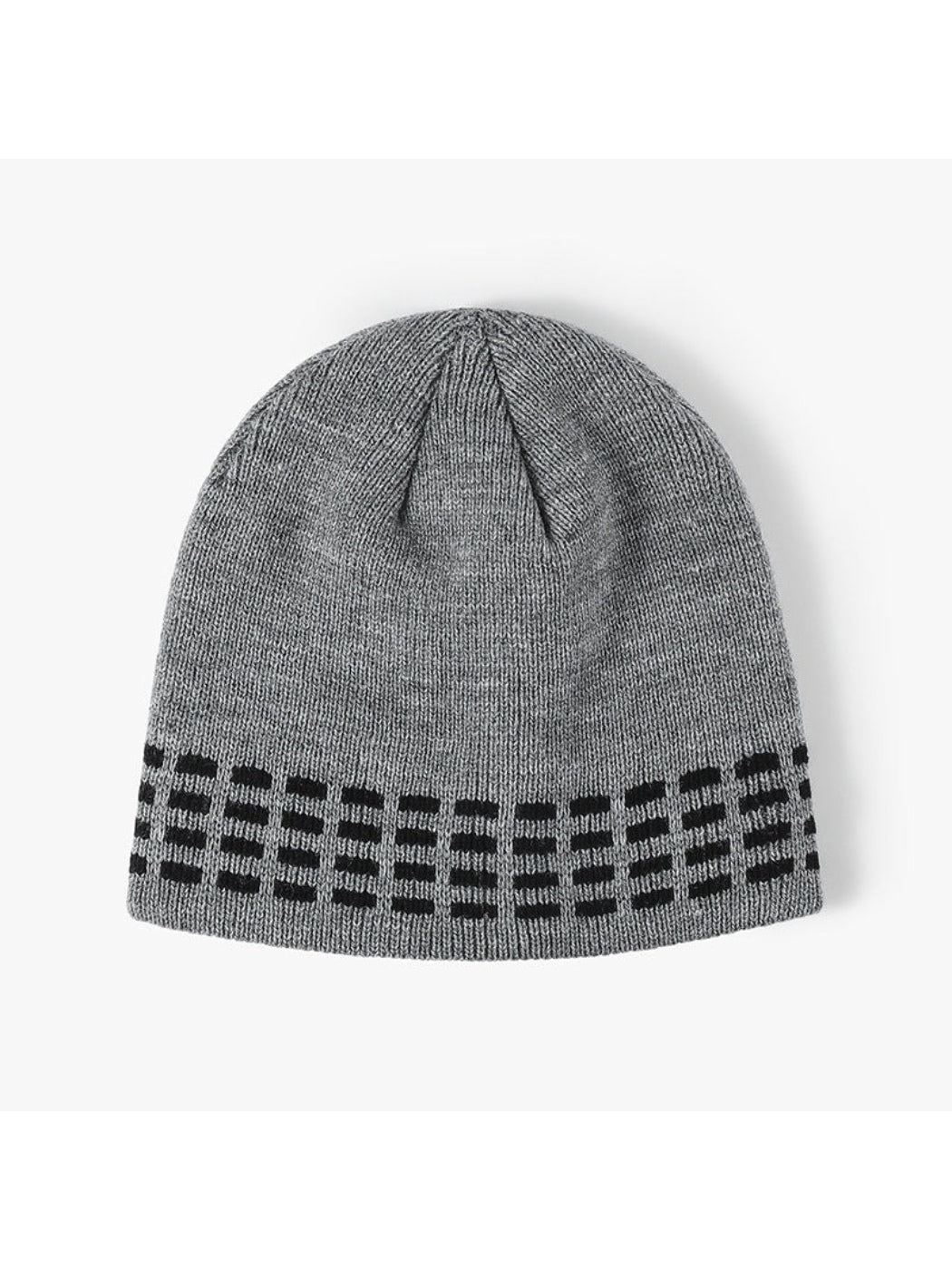 Haila - Contrast Dash Fleece-Lined Knit Beanie