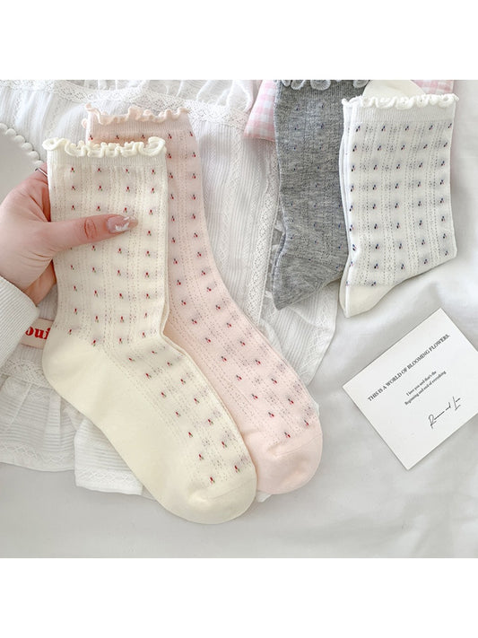 Rufia - Floral Mesh Summer Socks - Feminine & Breezy