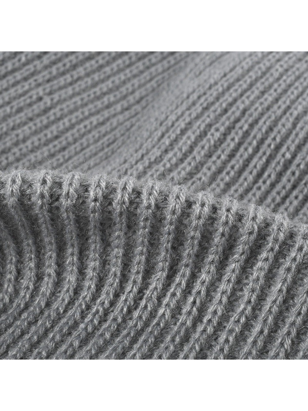 Haila - Solid Ribbed Cuffed Acrylic Knit Beanie
