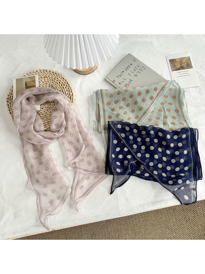 Scarvii - Polka Dot Long Neck Scarf
