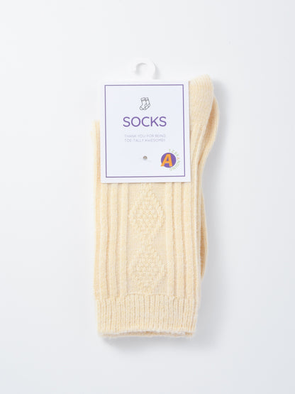 Rufia - Solid Color Mid-Calf Socks