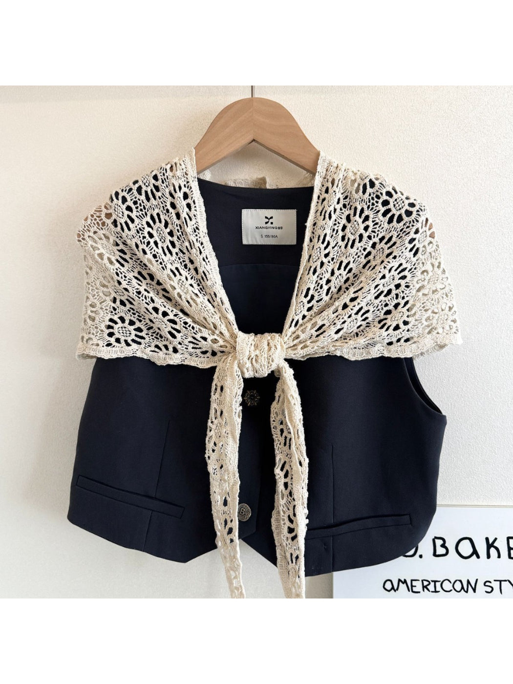 Scarvii - Daisy Lace Tie Front Scarf