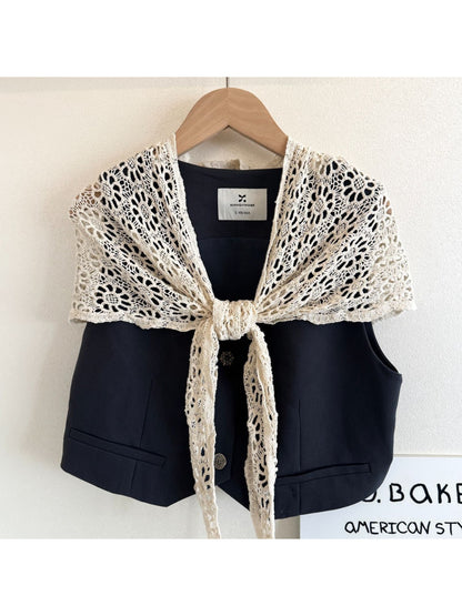 Scarvii - Daisy Lace Tie Front Scarf