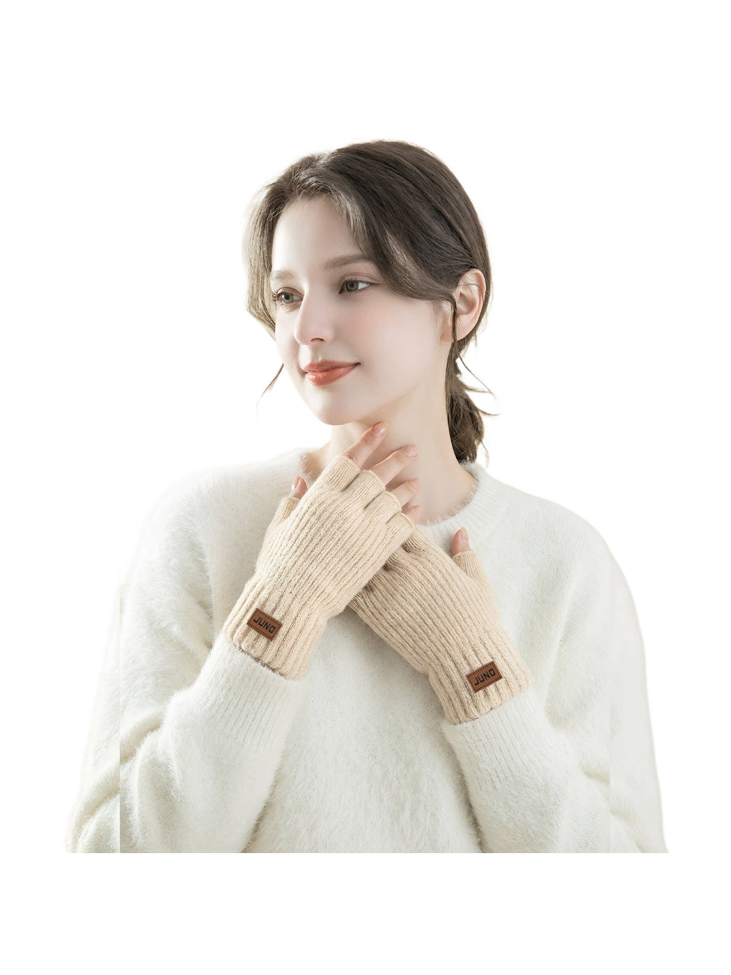 Gloving - Ribbed Knit Fingerless Gloves
