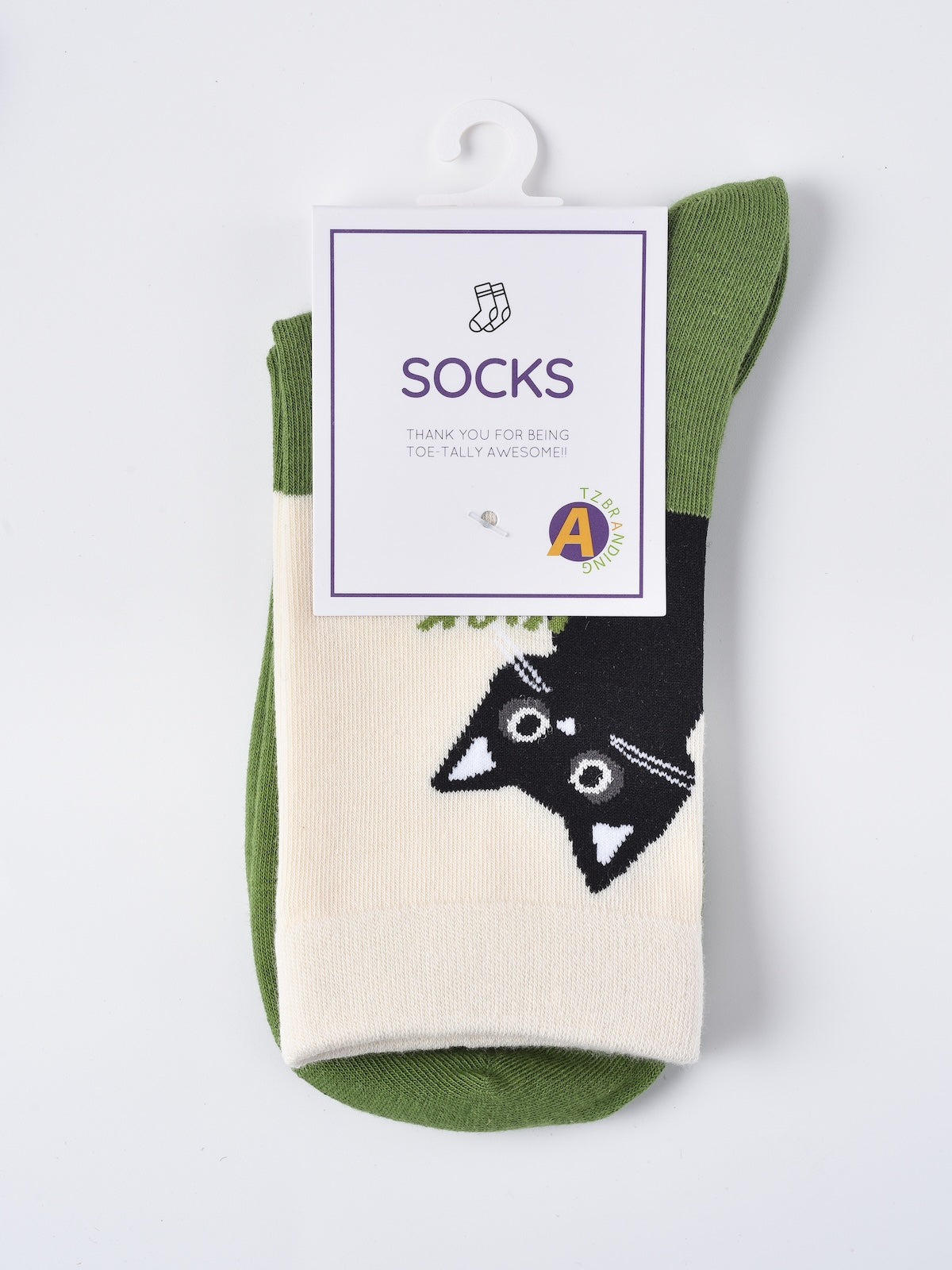 Rufia - Cute Cartoon Cat Mid-Calf Socks