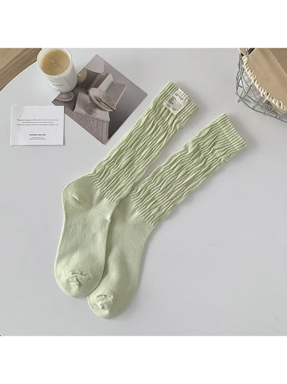 Rufia - Textured Soft Wave Knit Crew Socks