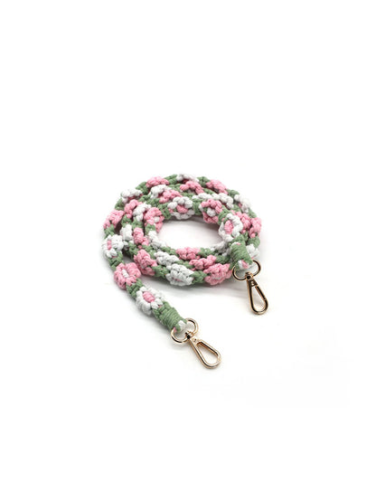 Koco Crochet Daisy Phone Lanyard & Keychain color options including A, B, C
