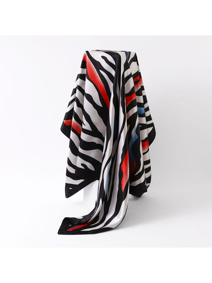 Scarvii - Zebra Print Geometric Square Scarf