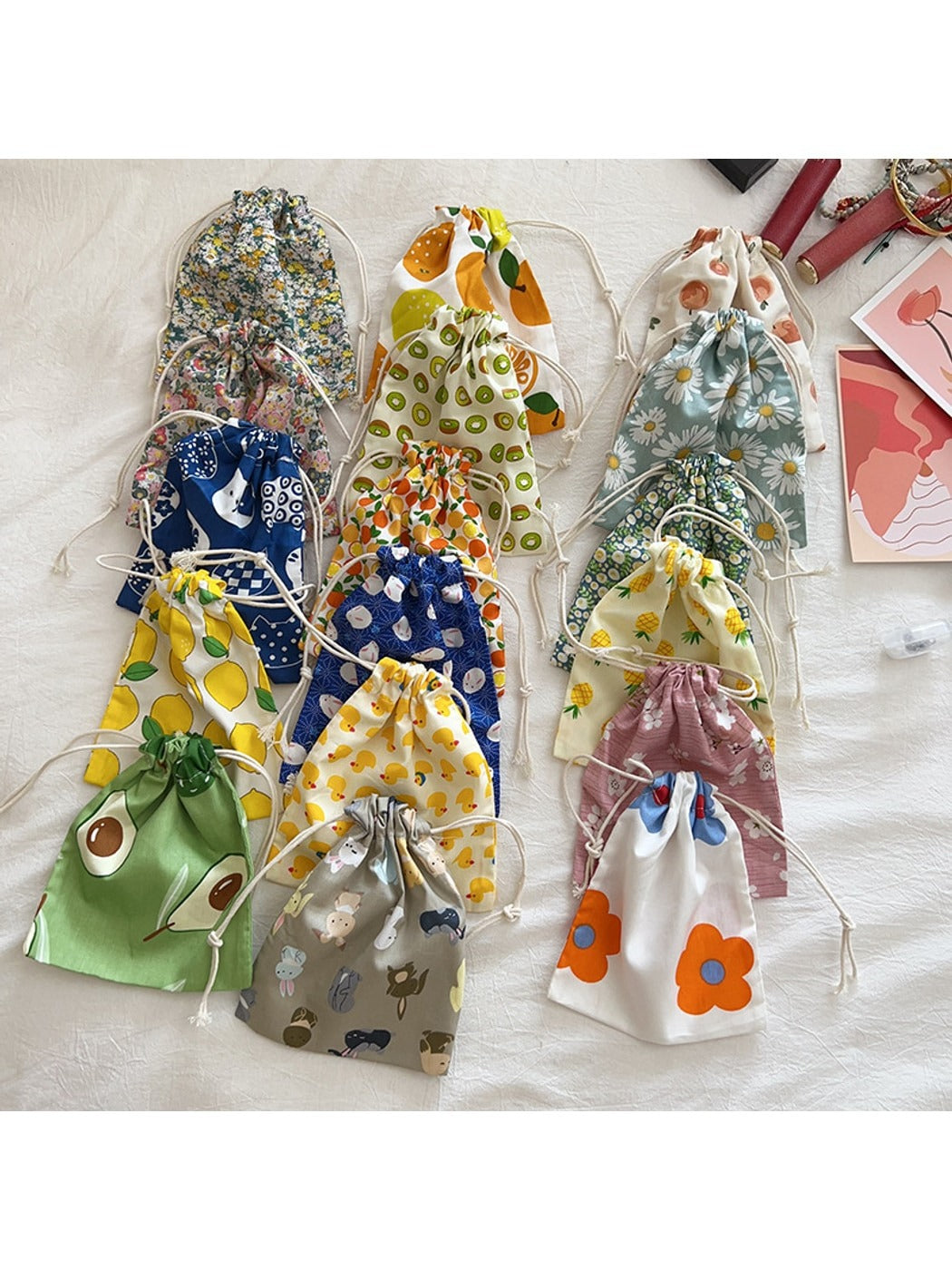 Cosbai - Printed Drawstring Pouch Bag for Travel