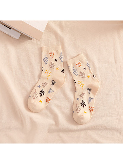 Rufia - Botanical Pattern Crew Socks