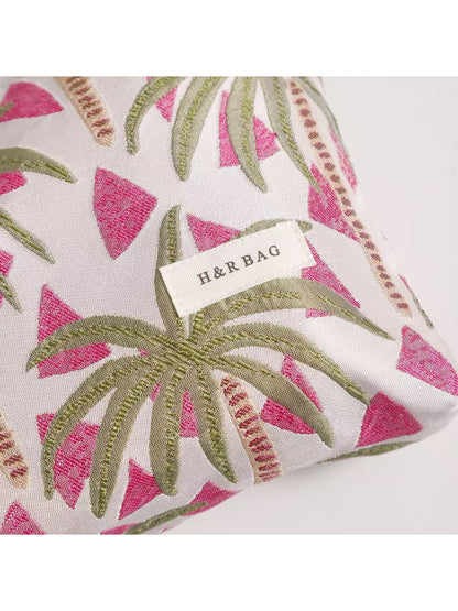 Cosbai - Palm Print Zippered Women's Makeup Bag