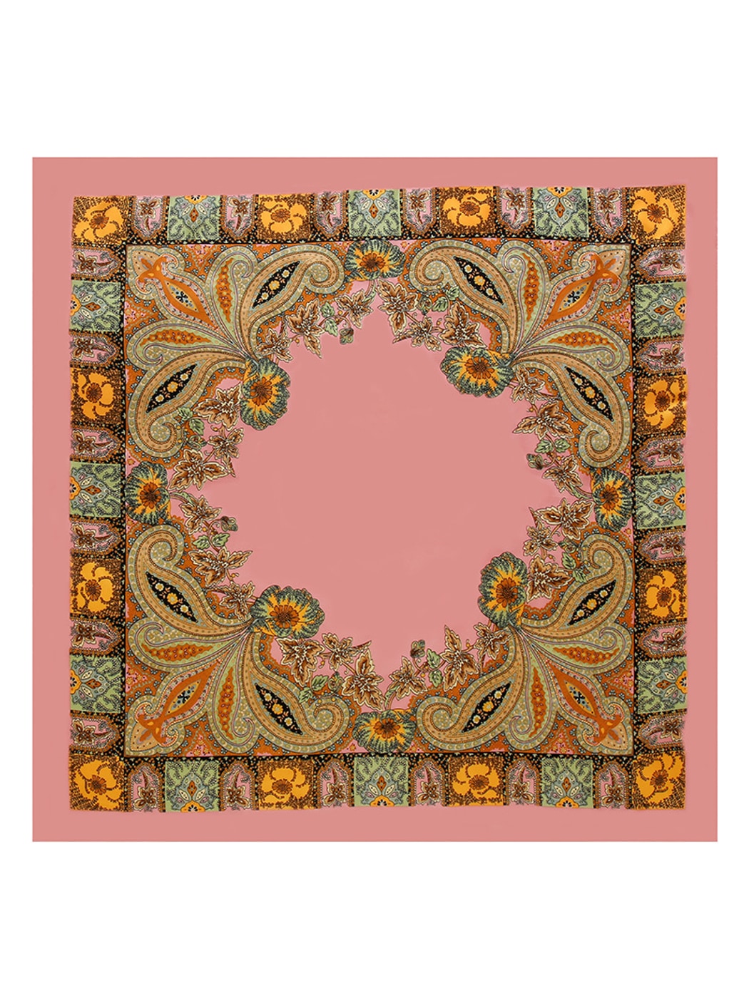 Scarvii - Bright Floral Pattern Fashion Square Scarf