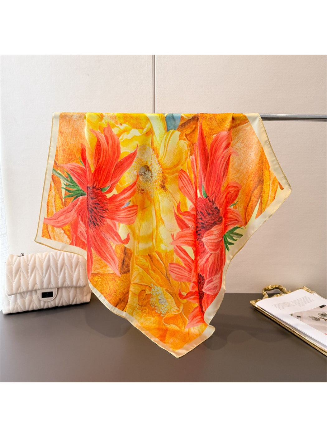 Scarvii - Bold Blossom Art Print Square Scarf