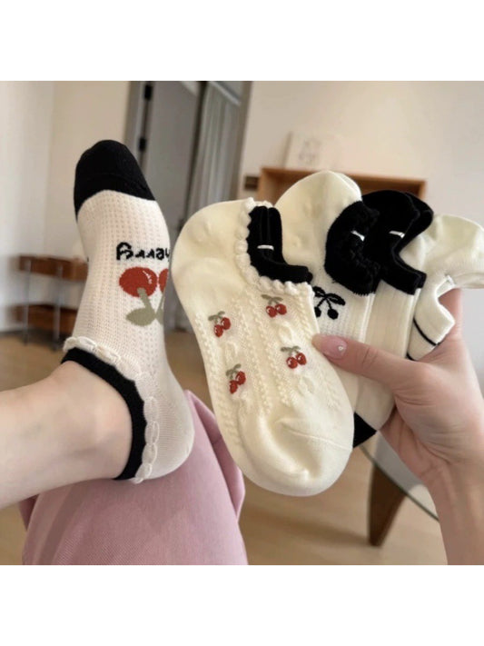 Rufia - Cute Cherry Low Cut Socks