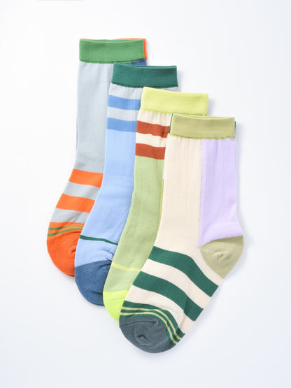 Rufia - Asymmetric Striped Socks