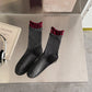Rufia - Colorblock Rolled Cuff Mid-Calf Socks