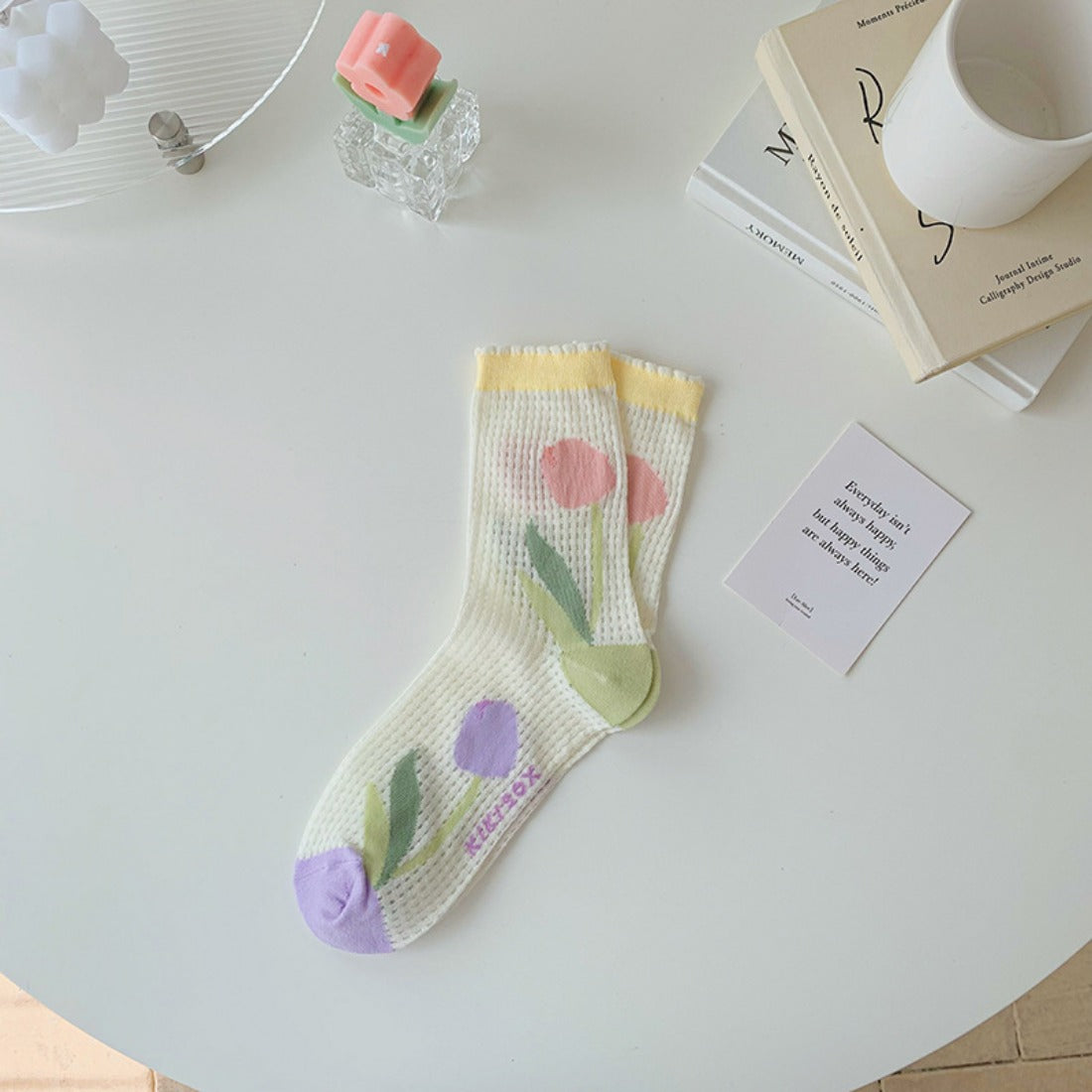 Rufia - Colorful Tulip Crew Socks