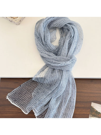 Scarvii - Lightweight Pinstripe Gauze Scarf