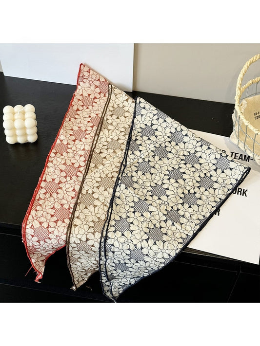 Scarvii - Vintage Inspired Floral Triangle Bandana