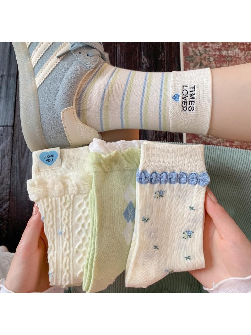 Rufia - Fresh Style Printed Crew Socks
