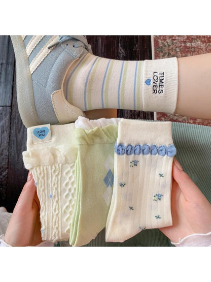 Rufia - Fresh Style Printed Crew Socks