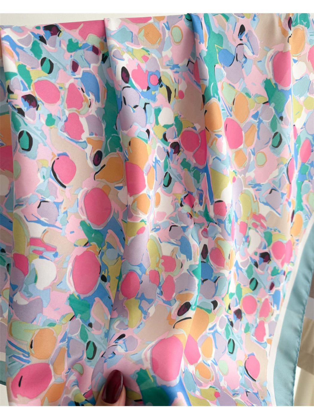 Scarvii - Colorful Dot Print Square Scarf