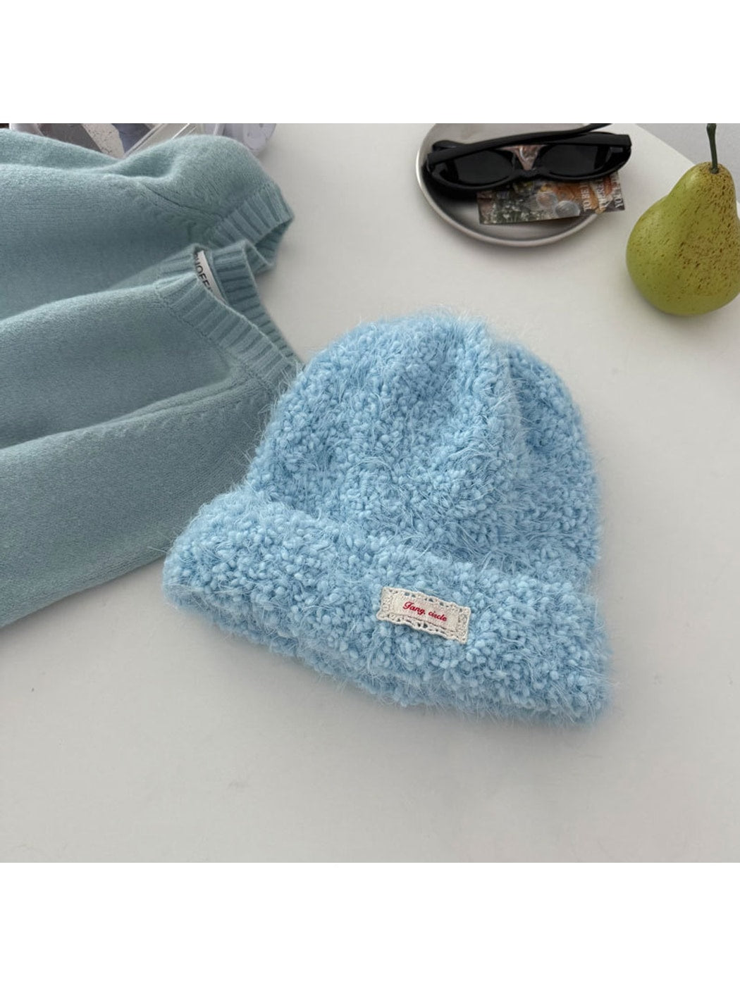 Haila - Sweet Textured Long Winter Knit Scarf