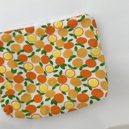 Cosbai canvas printed coin purse held to show size and colorful canvas print