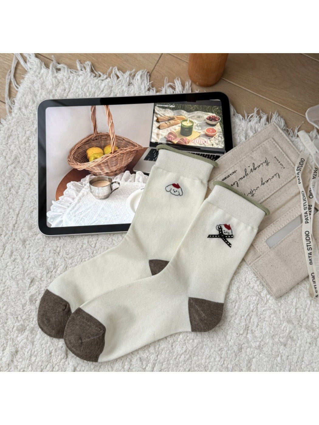 Rufia - Polka Dot & Stripe Crew Socks