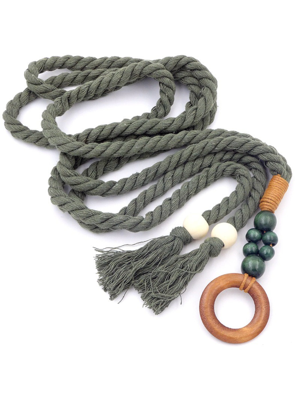 Beco Vibrant Braided Beads Ring Detail Waist Belt product shape