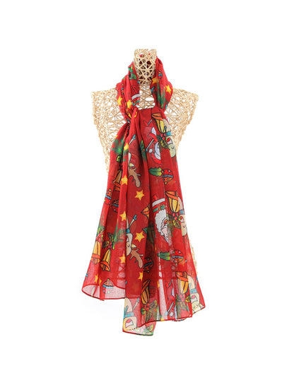 Scarvii - Christmas Reindeer Print Holiday Scarf