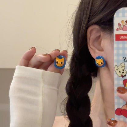 Whimsical Cat Stud Earrings