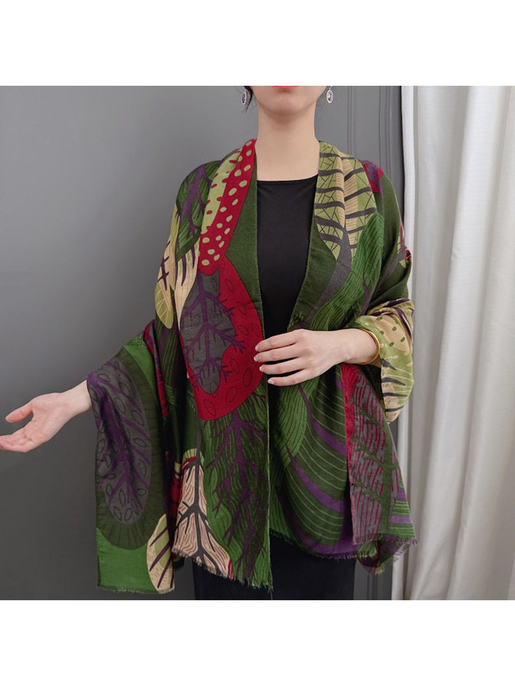 Scarvii - Abstract Botanical Patchwork Scarf