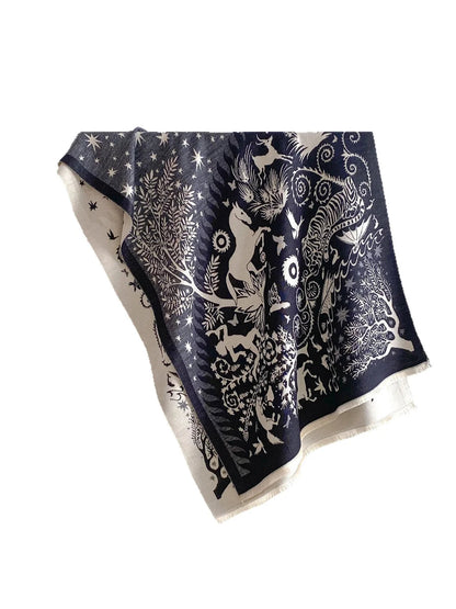Scarvii - Woven Fringe Pattern Scarf