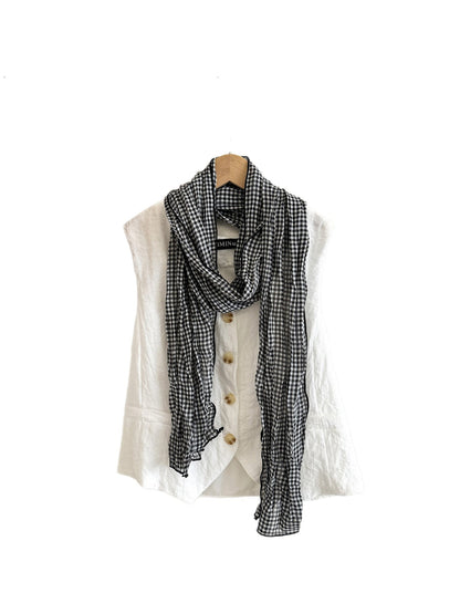 Scarvii - Gingham Check Long Scarf