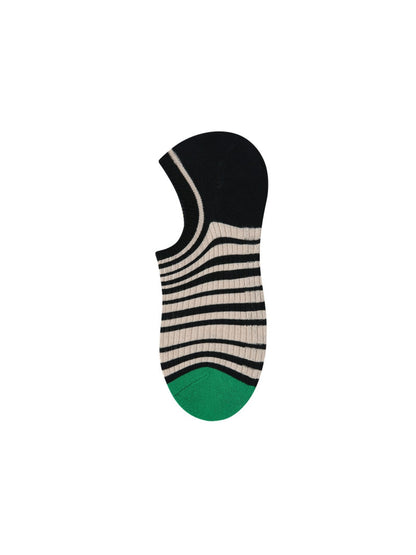 Rufia - Striped Colorblock Fashion No-Show Socks