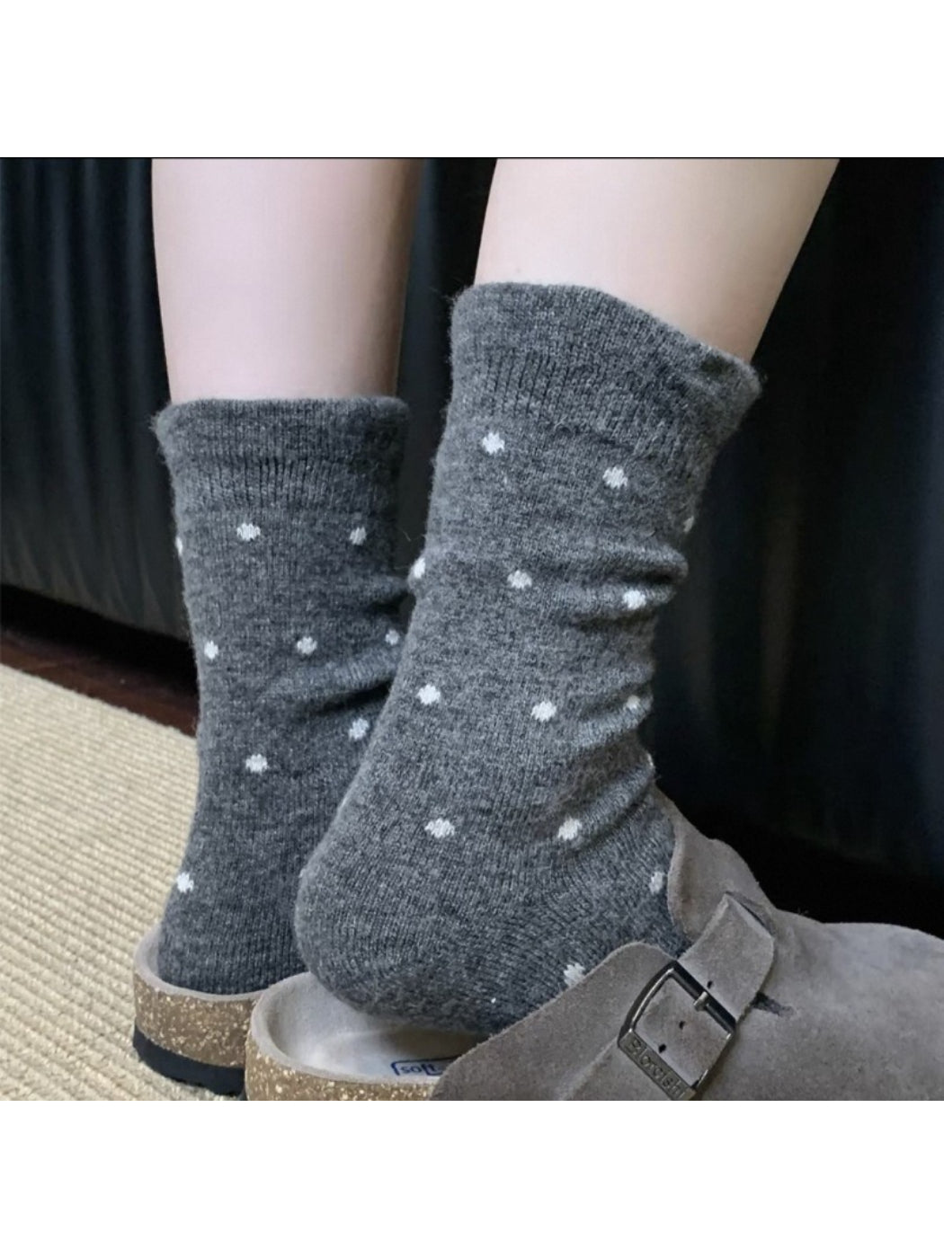 Rufia - Mini Dot Soft Knit Crew Socks