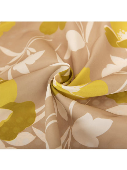 Scarvii - Floral Border Print Square Scarf